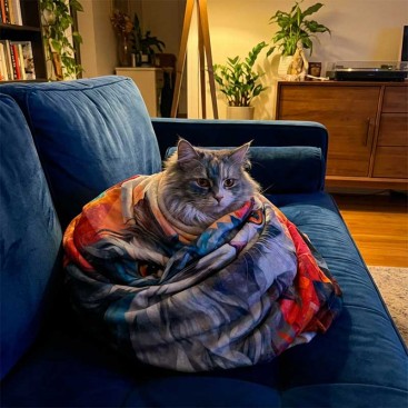 Флисовое одеяло Montmorency - Cat,140х100 см