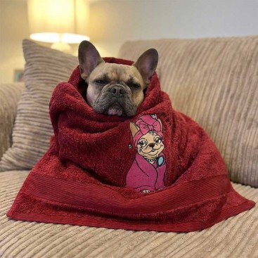 Махровий рушник для тварин Montmorency - Burgundy (50x100 см)