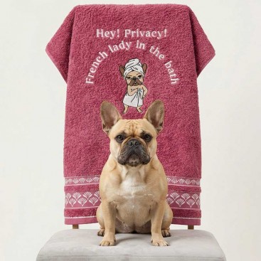 Полотенце для собак с вышивкой Montmorency - French Lady in the Bath(50x100 см)