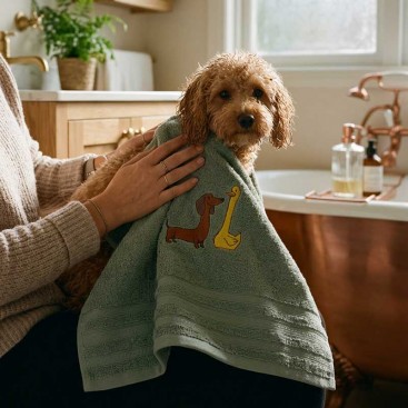 Рушник для собак з вишивкою Montmorency - Long Necks&Short Legs (50x100 см)