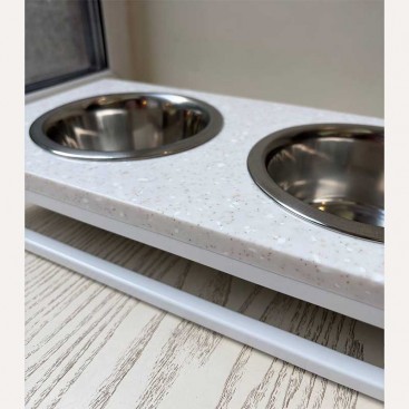 Миски на підставці Lunch Bar Biege Stone & White S 450 мл