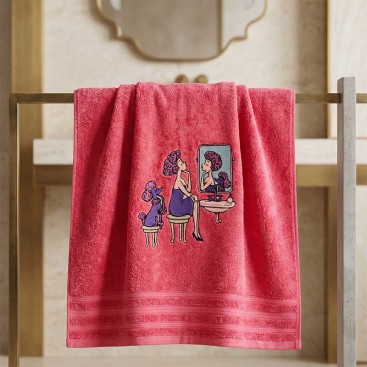 Махровое полотенце для животных Montmorency - Poodle Beauty Spa Rose (70x130см)