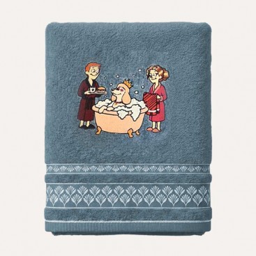 Махровий рушник для домашніх улюбленців Bark&Tail - Royal Bath (50×100 см), блакитний