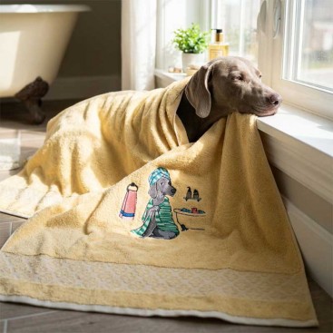 Махровий рушник для тварин Montmorency - Spa Dog Yellow (70x140 см)