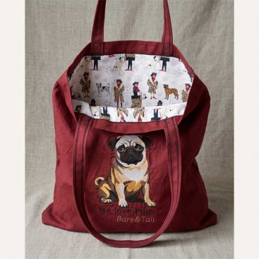Сумка-шопер Montmorency - Breed Collection - Pug - Бордовый