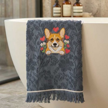 Полотенце для собак с вышивкой Montmorency - Cute Corgi (70х130 см)