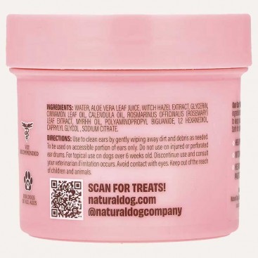 Салфетки для гигиены ушей Natural Dog Company - Ear Wipes, 50 шт