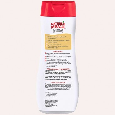 Шампунь для собак с овсяным молочком и алоэ Nature`s Miracle - Oatmilk & aloe, 473 мл