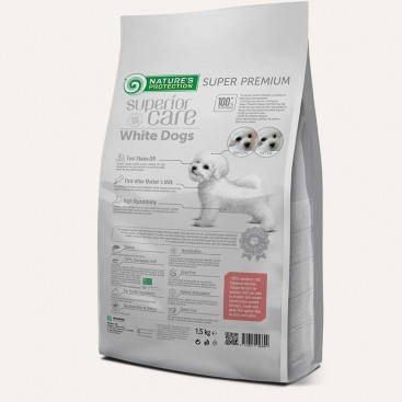 Сухой беззерновой корм для щенков с белой шерстью Natures Protection - Grain Free Starter,1,5 кг