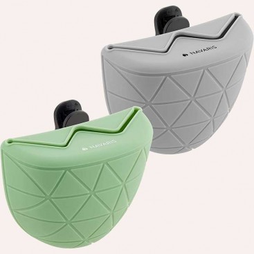 Силіконова сумка для ласощів Navaris - Snack bag with clip, grey