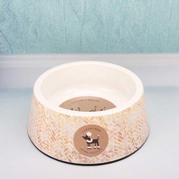 Бамбукова миска для собак PrintingB - Luxury Meal Natural 26x22x10 см