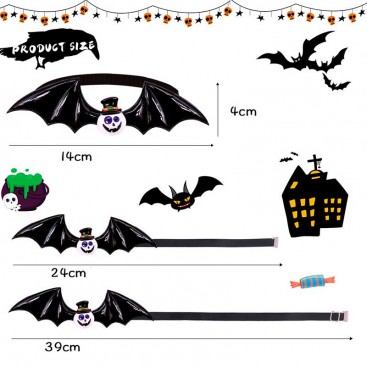 Метелик для тварин у вигляді крил кажана PartyBoo - Halloween patent-leather bowtie