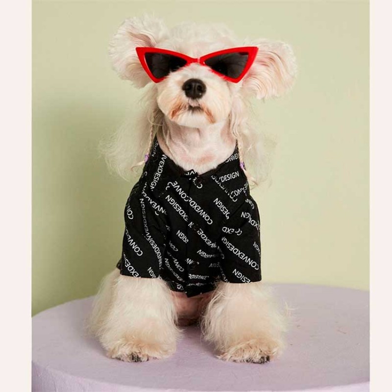 Сонцезахисні окуляри для домашніх тварин трикутної форми - Pets Glasses red