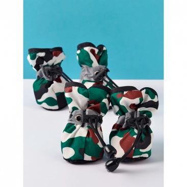 Черевики з тканини 4 шт камуфляж - ﻿﻿Camo Print Pet Shoes,  XXL (6х5 см)
