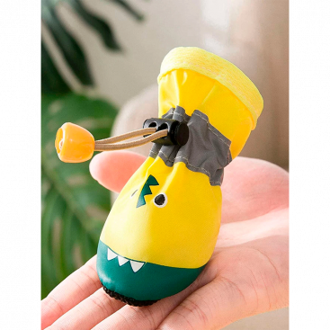 Тканевые ботиночки для собак с крокодилом 4 шт - Cartoon Crocodile Pet Shoes, L 5.5x4.2 см