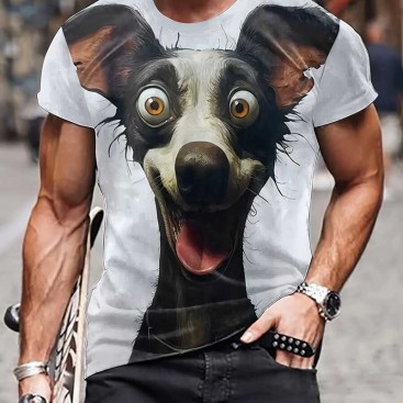 Футболка мужская Manfinity Homme - Crazy Dog, XL