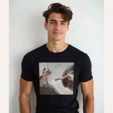 Футболка чоловіча Manfinity Homme - Michelangelo Cat, M