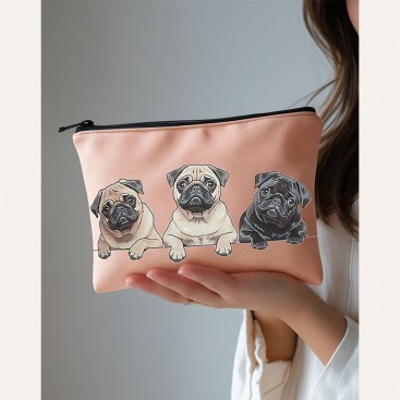 Косметичка рожева з мопсами Confession - Pink Pugs