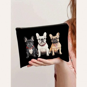 Косметичка чорна з французиками Confession - Black French Bulldog