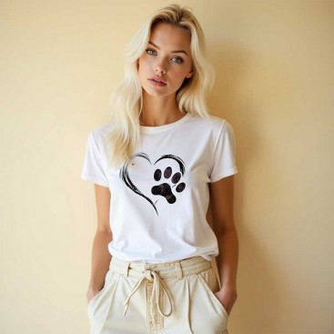Футболка жіноча InLove - Paw in Heart, M