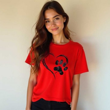 Футболка женская InLove - Red Paw, L