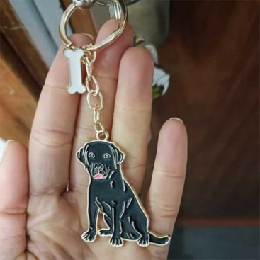 Брелок з чорним ретривером Apple Girl - Black Retriever