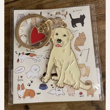 Брелок із золотим ретривером Apple Girl - Golden Retriever
