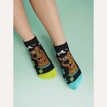 Шкарпетки низькі жіночі Fansphere Goods - Scooby-Doo turquoise-black, 36-39
