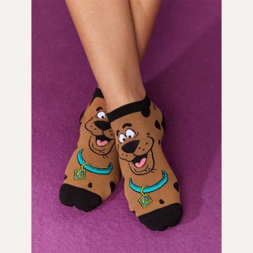 Шкарпетки жіночі низькi Fansphere Goods - Scooby-Doo brown, 36-39