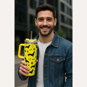 Термо кухлик з нержавіючої сталі Cool Life - Yellow, 1200 мл