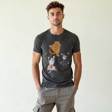 Футболка чоловіча Manfinity Homme - Cats scratch, M