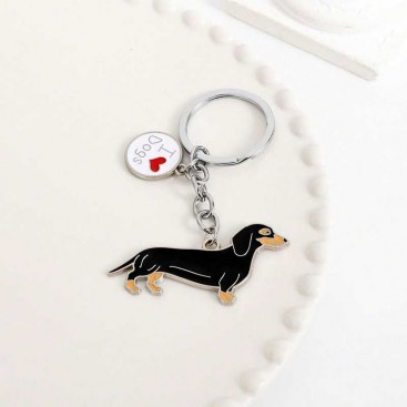 Брелок з таксою Woody - Black Dachshund