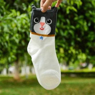 Носки с ушками Julia - White Cat with ears, 36-39