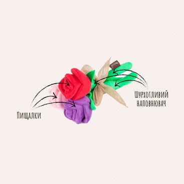 М'яка іграшка для собак букет Pet Play - Flower Bouquet