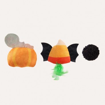 Набор из 3 игрушек для кошек к Хеллоуину HugSmart - Pumpkin & Candy