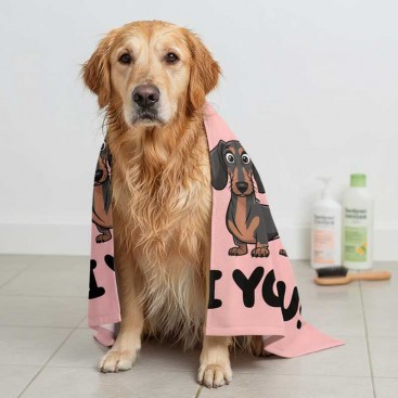 Полотенце для собак PetBath - Pink, 70х40 см