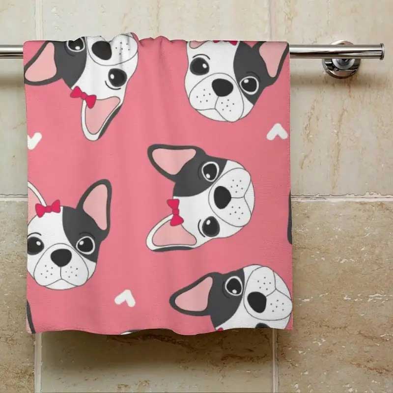Рушник для собак PetBath - Sweet Bulldogs, 45х66 см
