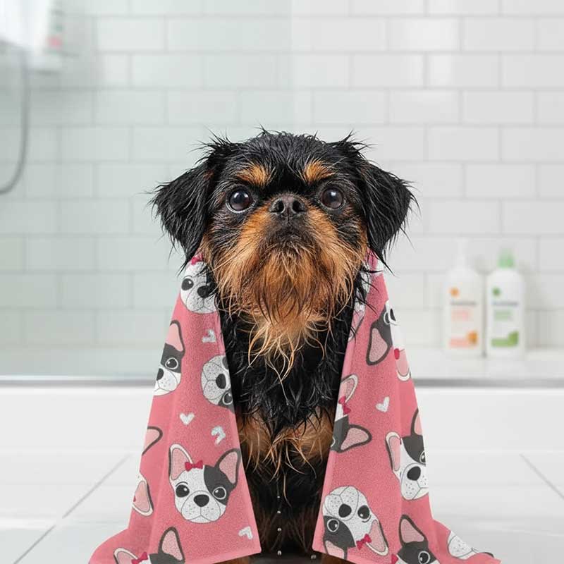 Рушник для собак PetBath - Sweet Bulldogs, 45х66 см