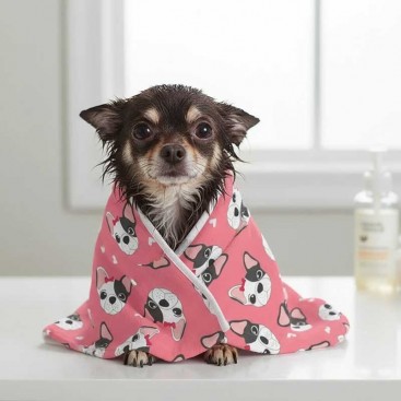Рушник для собак PetBath - Sweet Bulldogs, 45х66 см Рушник для собак PetBath - Sweet Bulldogs, 45х66 см