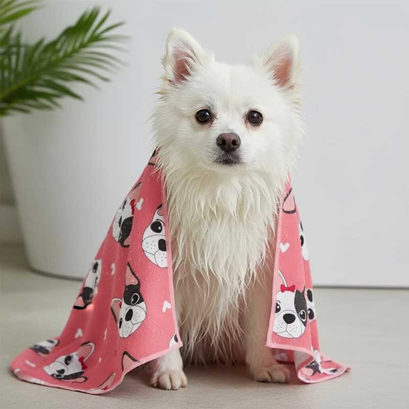 Рушник для собак PetBath - Sweet Bulldogs, 45х66 см