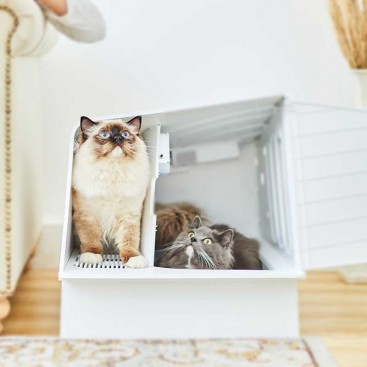 Закрытый лоток для котов PetKit - White Villa