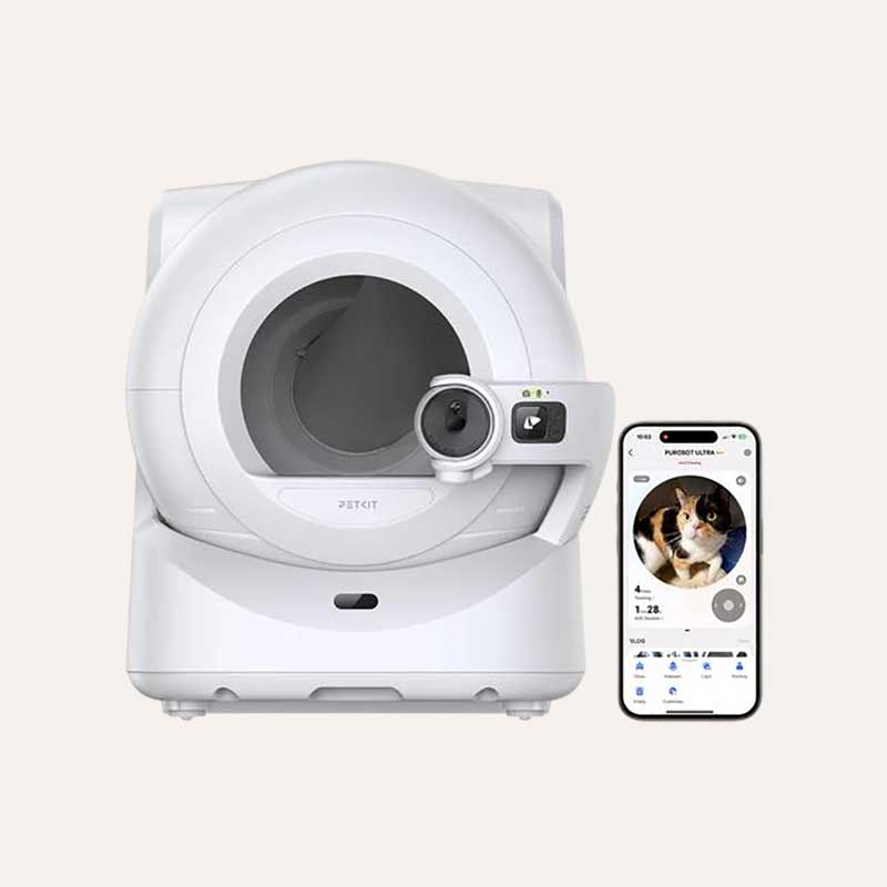 Розумний туалет для котів PetKit - Purobot Ultra, 70 л (білий)