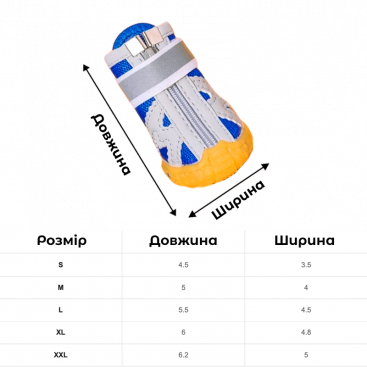 Черевики для собак - Breathable Pet Shoes, dark blue, S: 3.5х4.5 см