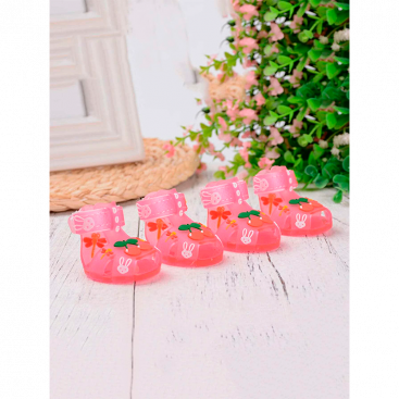 Резиновые босоножки с вишенками 4 шт - Cherry Decor Pet Shoes, L: 4.4х5.8 см