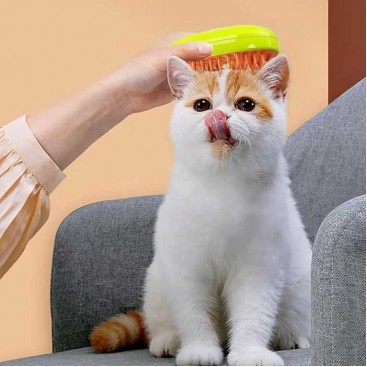 Парова масажна щітка для вичісування шерсті котів та собак 3в1 - Pet Brush