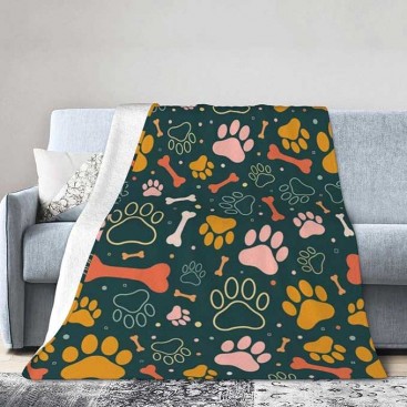 Фланелевий плед для собак Home Creative - Bones & Paws, 75x90 см