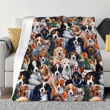 Фланелевий плед для собак Home Creative - Many Dogs, 100x150 см