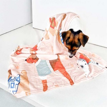 Фланелевий плед для собак Home Creative - Dogs in capes, 70x100 см