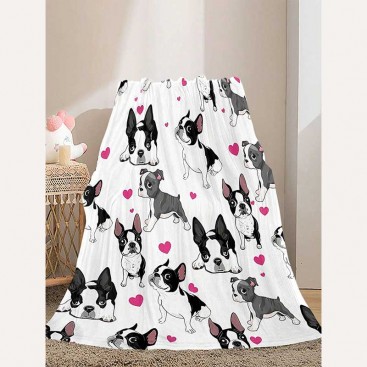 Фланелевий плед для собак Home Creative - Boston Terriers, 70x100 см