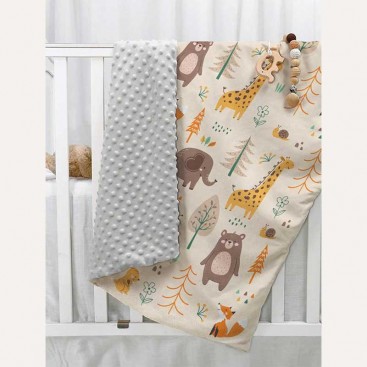 Двосторонній плед для тварин Home Creative - Forest animals, 102x76 см
